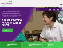 Tablet Screenshot of cancercarewest.ie